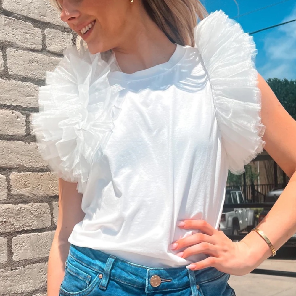 Queen of Sparkle ✨ ruffle top